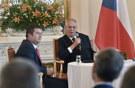 Prezident Milo Zeman hovoil 29. srpna 2018 na Praském hrad pi setkání s...