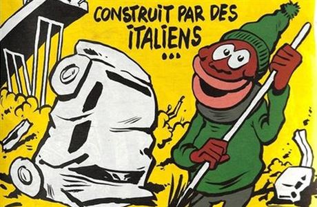 Obálka satirického týdeníku Charlie Hebdo. Karikatura se vyjaduje k srpnovému...