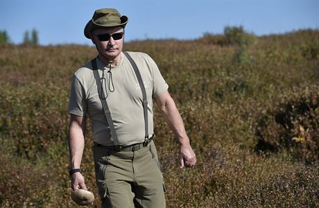 Vladimir Putin na víkendové dovolené.
