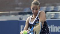 Karolna Plkov na prvnm turnaji US Open.