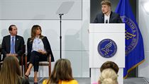 Trumpov v publiku bhem jednoho z proslov na konferenci o kyberikan.