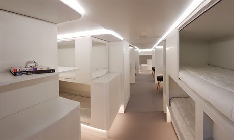 Interiér nového Airbusu A350 by mohl obsahovat postele.