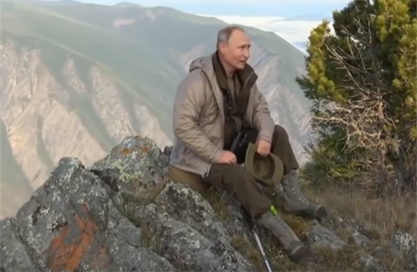 Ruský prezident Vladimir Putin na dovolené.