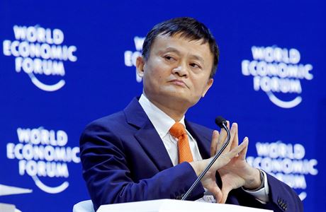 Zakladatel firmy Alibaba na Svtovém ekonomickém fóru.