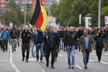 Pravicové i levicové demonstrace v Chemnitzu.