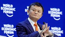 Zakladatel firmy Alibaba na Světovém ekonomickém fóru.