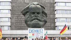 Pravicové i levicové demonstrace v Chemnitzu.