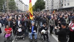Pravicové i levicové demonstrace v Chemnitzu.