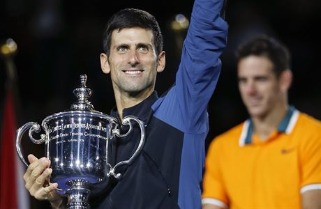 Novak Djokovi se raduje z triumfu na US Open.