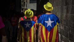 Barvy Katalánska a katalánské vlajky jako odv.