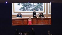 Setkání severokorejského vdce Kim ong-unu  a jihokorejského prezidenta Mun...