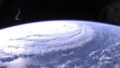 Hurikán Florence pi pohledu z vesmíru.