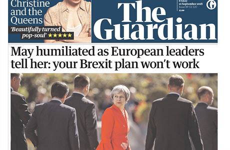 Tituln strana denku The Guardian.