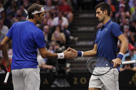 Roger Federer a Novak Djokovič.