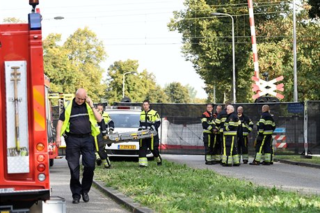 Ke sráce vlaku s tzv. nákladním kolem dolo v nizozemském mst Oss.