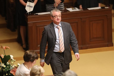 Poslanec Marek Benda ve sněmovně.