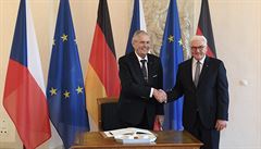 Zemana v Berln pijal Steinmeier, odpoledne se sejde s Merkelovou. e bude o EU i o migrantech