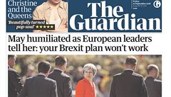 Titulní strana deníku The Guardian.