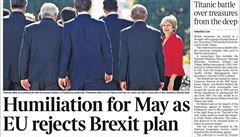 Titulní strana britského deníku The Times.