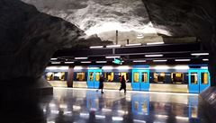 Stockholmské metro bylo vytesáno do skály.