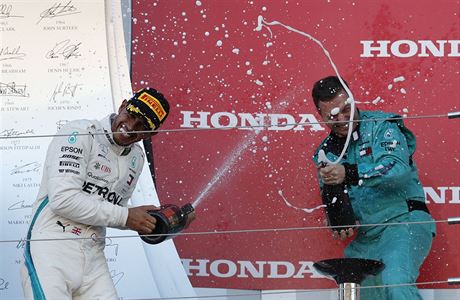 Lewis Hamilton po VC Japonska (se lenem tmu)