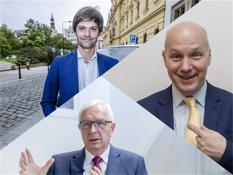 Tři neúspěšní kandidáti na prezidenta Marek Hilšer (vlevo), Jiří Drahoš (dole)...