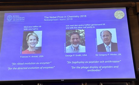 Laureáti Nobelovy ceny za chemii v roce 2018.