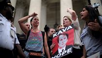 Protesty proti zvolen Bretta Kavanaugha soudcem americkho Nejvyho soudu.