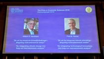Leton Nobelovu cenu za ekonomii zskali Amerian William Nordhaus a Paul...