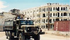 Pákistánský náklaák v Mogadiu 1993.