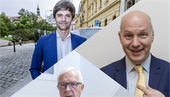 Tři neúspěšní kandidáti na prezidenta Marek Hilšer (vlevo), Jiří Drahoš (dole)...