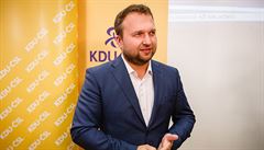 Marian Jure�ka ve volebním �tábu KDU-�SL.