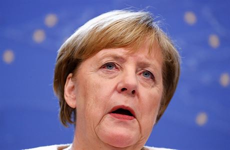 Nmecká kancléka Angela Merkelová na summitu lídr zemí EU.