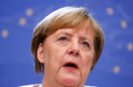 Nmecká kancléka Angela Merkelová na summitu lídr zemí EU.