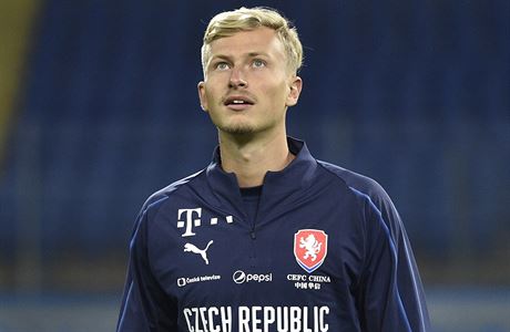 Záloník Antonín Barák na tréninku eské fotbalové reprezentace 15. íjna 2018...