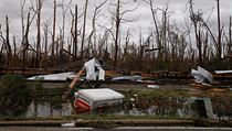 Po huriknu Michael zstaly v Panam na Florid pouze popadan stromy a znien...