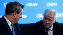 Pedseda CSU a ministr vnitra Horst Seehofer a Bavorsk sttn pedseda vldy...
