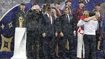 Ruský prezident Vladimir Putin po finále MS ve fotbale: Prezident FIFA Gianni...