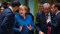 Nmeck kanclka Angela Merkelov debatuje se panlskm premirem Pedro...