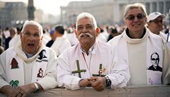 Podle Vatikánu obadu pihlíelo pes 60 000 lidí, vetn mnoha poutník ze...