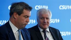 Pedseda CSU a ministr vnitra Horst Seehofer a Bavorský státní pedseda vlády...
