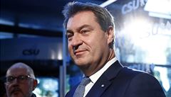 Bavorský guvernér Markus Soeder (CSU) den poté, co jeho strana ztratila v...