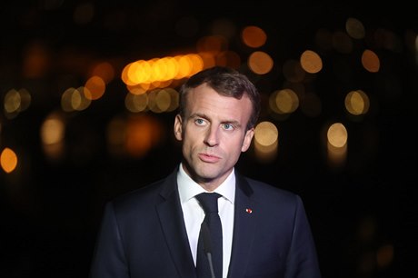 Emmanuel Macron bhem návtvy eská republiky.