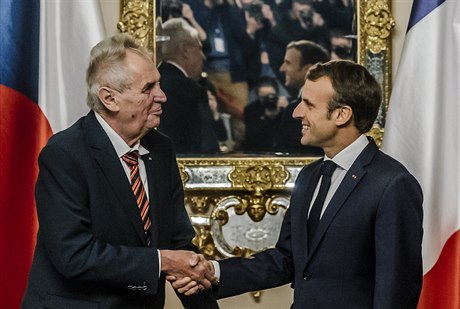Miloš Zeman a Emmanuel Macron, ilustrační foto.