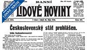 Lidové noviny z roku 1918.