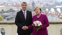 Premiér Andrej Babiš se v Praze setkal s německou kancléřkou Angelou Merkelovou...