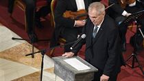 esk prezident Milo Zeman vystoupil na slavnostnm oteven historick budovy...