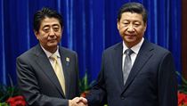 Japonsk premir inz Abe a nsk prezident Si in-pching (ilustran snmek).