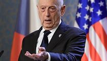 Americk ministr obrany James Mattis hovo na tiskov konferenci s eskm...