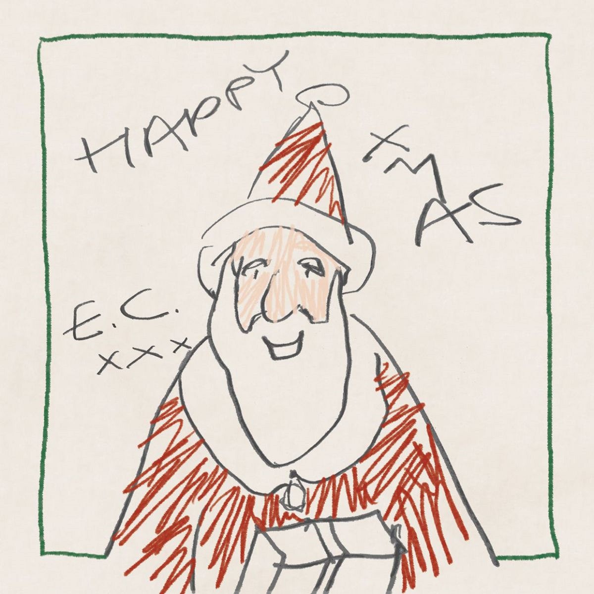 Obrázek na titul svého alba Happy Xmas si nakreslil Eric Clapton sám
